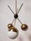 Sputnik Chandelier with Half-Brass Metal Spheres 11