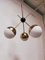 Sputnik Chandelier with Half-Brass Metal Spheres 12