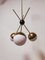 Sputnik Chandelier with Half-Brass Metal Spheres, Image 10