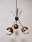 Sputnik Chandelier with Half-Brass Metal Spheres, Image 1