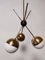 Sputnik Chandelier with Half-Brass Metal Spheres 8