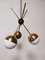 Sputnik Chandelier with Half-Brass Metal Spheres 9