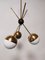 Sputnik Chandelier with Half-Brass Metal Spheres, Image 9