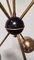 Sputnik Kronleuchter mit Halbmessing Metallkugeln 5