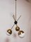 Sputnik Chandelier with Half-Brass Metal Spheres 15