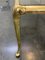 Mesa francesa de latón dorado con vidrio ahumado, años 40, Imagen 12