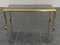 French Golden Brass Table with Smoked Glass, 1940s, Image 1