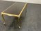 French Golden Brass Table with Smoked Glass, 1940s, Image 4