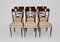 Mid-Century Modern Italian Brown Beech Dining Chairs, 1950s, Set of 6 9