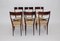 Mid-Century Modern Italian Brown Beech Dining Chairs, 1950s, Set of 6 4