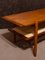 Tavolino da caffè Mid-Century in teak con mensola in vimini, Immagine 4
