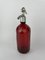 Italienische Rote Seltzer Flasche von Campari Soda, 1950er 3