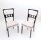 Vintage Dining Chairs with White Velvet Upholstery, Italy, Set of 12 5