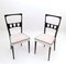 Vintage Dining Chairs with White Velvet Upholstery, Italy, Set of 12, Image 5