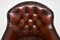 Antique Victorian Style Leather Swivel Desk Chair, Image 5