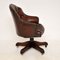 Antique Victorian Style Leather Swivel Desk Chair, Image 7