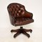 Antique Victorian Style Leather Swivel Desk Chair, Image 1