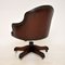 Antique Victorian Style Leather Swivel Desk Chair 9