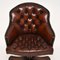Antique Victorian Style Leather Swivel Desk Chair, Image 4