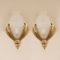 Art Deco Wall Sconces with Bronze and Frosted Glass Lampshades, 1930s, Set of 2, Image 5