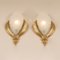 Art Deco Wall Sconces with Bronze and Frosted Glass Lampshades, 1930s, Set of 2 6