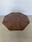 Inlaid Hexagonal Wooden Table with Tubular Metal Base, 1960s 3