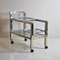 Brass and Steel, Smoked Glass Shelves Liqueurs Bottle Trolley, 1970s 6
