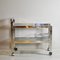 Brass and Steel, Smoked Glass Shelves Liqueurs Bottle Trolley, 1970s 4