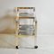 Brass and Steel, Smoked Glass Shelves Liqueurs Bottle Trolley, 1970s 3