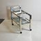 Brass and Steel, Smoked Glass Shelves Liqueurs Bottle Trolley, 1970s 1