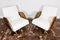 Walnut 360 Armchairs in White Bouclé by Janusz Różański, 1950s, Set of 2 1