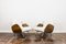 Walnut 360 Armchairs in White Bouclé by Janusz Różański, 1950s, Set of 2, Image 27