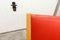 Poltrona in legno rosso di Hugues Steiner per Baumann, anni '60, Immagine 15