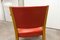 Roter Bow Wood Armlehnstuhl von Hugues Steiner für Baumann, 1960er 6