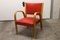 Roter Bow Wood Armlehnstuhl von Hugues Steiner für Baumann, 1960er 23