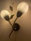 Französische Florale Wandlampe, 1950er 7