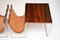 Tavolini in legno cromato e pelle di Brabantia, Olanda, set di 2, Immagine 4