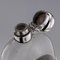20th Century Edwardian Solid Silver & Glass Hip Flask from Sheffield, 1910s 4