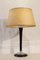 French Opaline & Metal Lacquered Wood Lamp from Mazda, 1930s 1