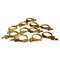 Louis XVI Style French Gilt and Chiseled Bronze Curtain Rings, Set of 11, Image 1