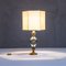 Brass and Glass Table Lamp with Fabric Diffuser by Gabriella Crespi, 1970s 2