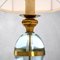 Brass and Glass Table Lamp with Fabric Diffuser by Gabriella Crespi, 1970s, Image 3