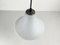 Danish White Opal Glass and Brass Pendant Light from Lyfa, 1950s 6