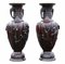 Large Antique Japanese Meiji Period Bronze Vases, 1900s, Set of 2 4