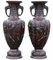 Große antike japanische Meiji Vasen aus Bronze, 1900er, 2er Set 5