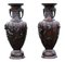 Grands Vases Période Meiji Antiques en Bronze, Japon, 1900s, Set de 2 1