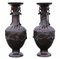 Grands Vases Période Meiji Antiques en Bronze, Japon, 1903, Set de 2 6