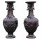 Large Antique Japanese Meiji Period Bronze Vases, 1903, Set of 2, Image 1