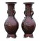 Large Antique Japanese Meiji Period Bronze Vases, 1910s, Set of 2 1