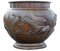 Large Antique Japanese 19th Century Meiji Period Bronze Jardinière Planter Bowl 7